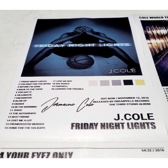 J COLE Poster Set of 6 Album Cover Canvas Posters 8 x 12 inch each Hip Hop Decor - Picture 3 of 9